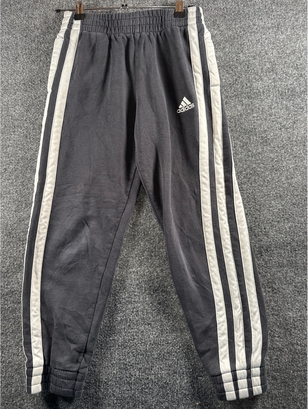 Adidas Essentials 3 Stripe Sweatpants Black White Men’s Medium Joggers